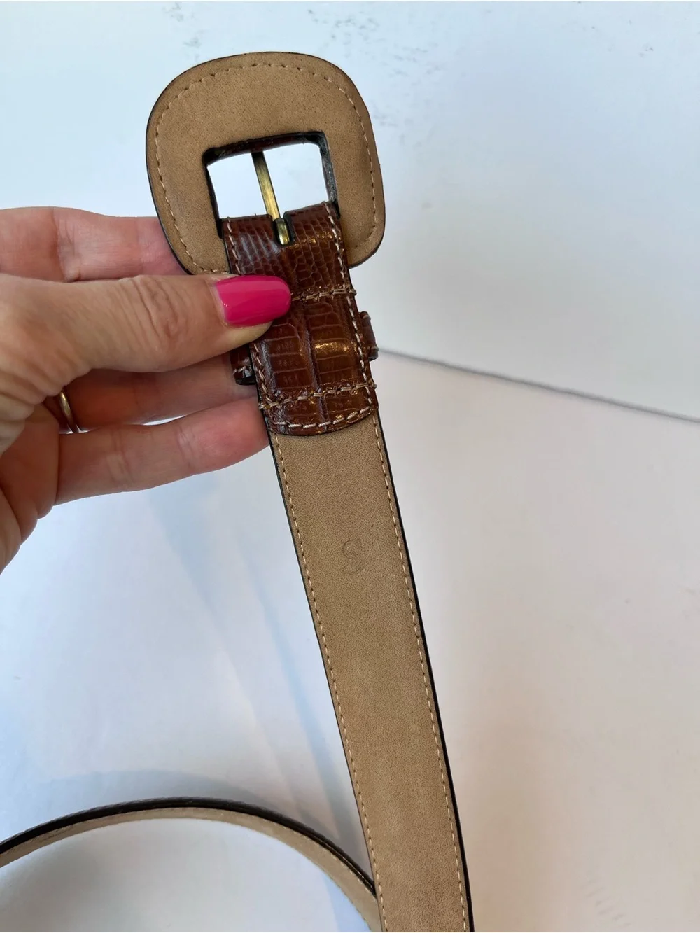 Vintage WCM New York Brown Leather Belt